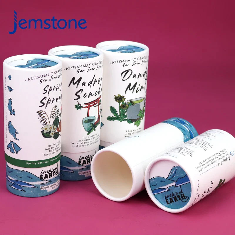 Custom Sample Cardboard Cylinder Food Grade Paper Tube Packaging Tea Coffee Candle Kraft Paper Tube Packaging