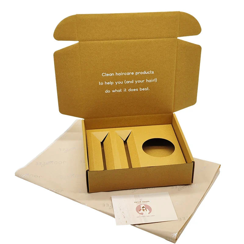Free Design Custom Logo Eco-friendly Black Paper Mailer Box Natural Beauty Self-Care Packaging for Mailing Shipping Boxes