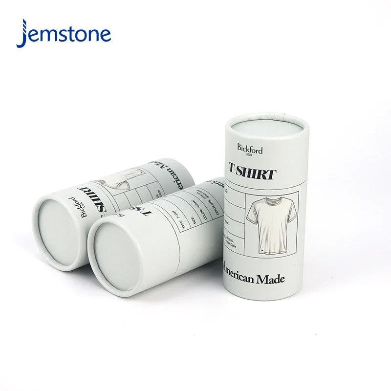 Custom Eco-Friendly Luxury Underwear Cylinder Packaging Socks Cardboard Tube Kraft T-shirt Paper Tube for Clothing