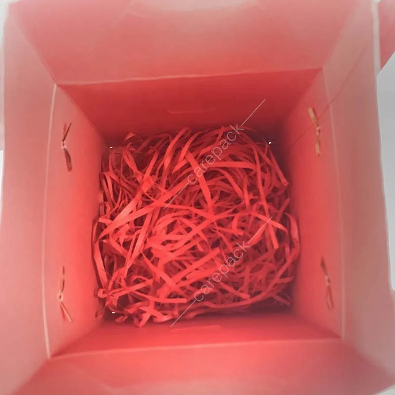 Custom Christmas Red Gift Candy Apple Fruit Packaging Paper Box with Handle For Party Favor Gift Giving