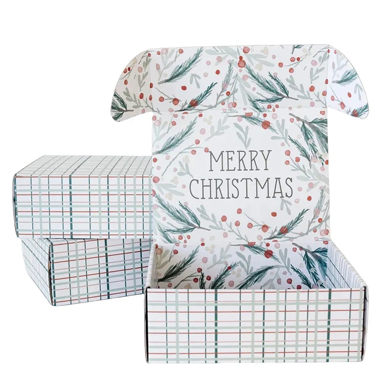 Luxury Recycled Sweets Christmas Eve New Year Gift Big Packaging Boxes for Shipping Packiging Custom Logo