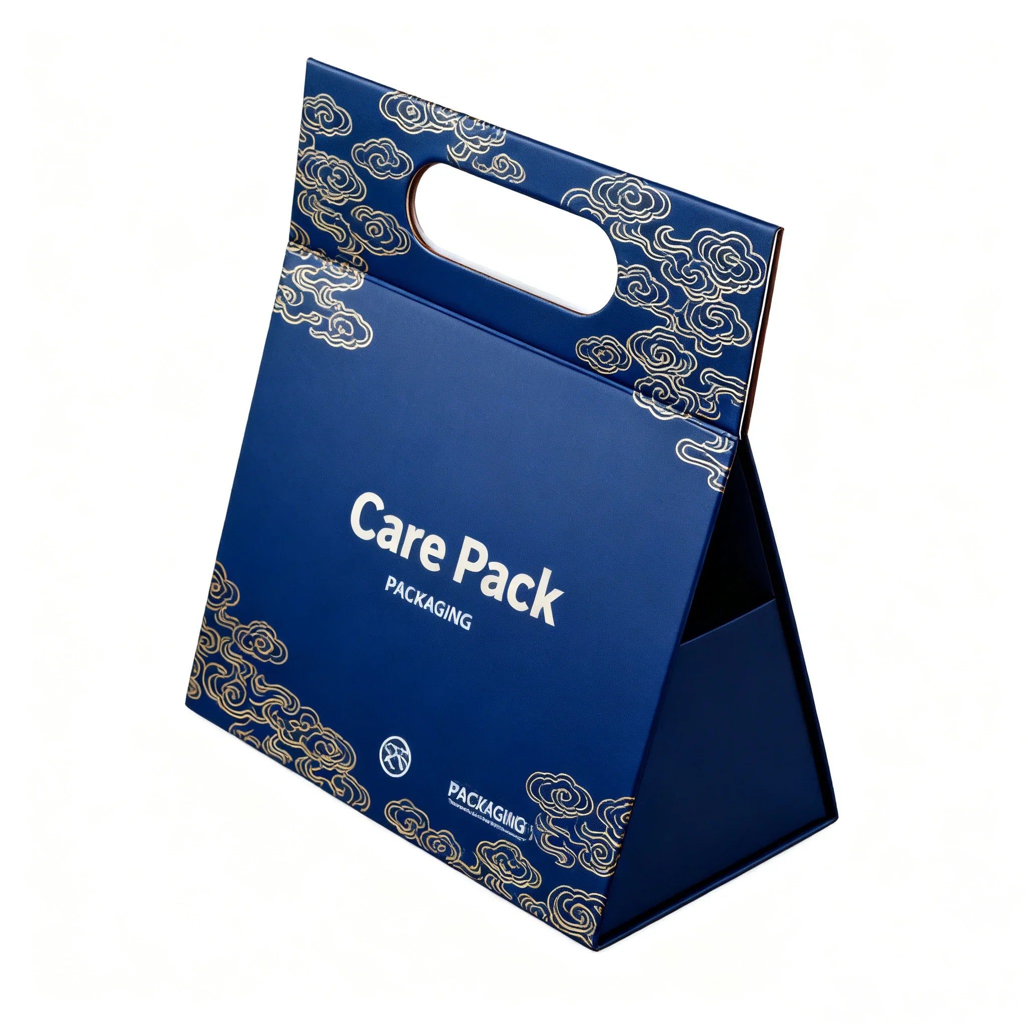 Wholesale Paperboard Collapsible Triangle Folding Hand-held Portable Magnet Closed Shipping Gift Box