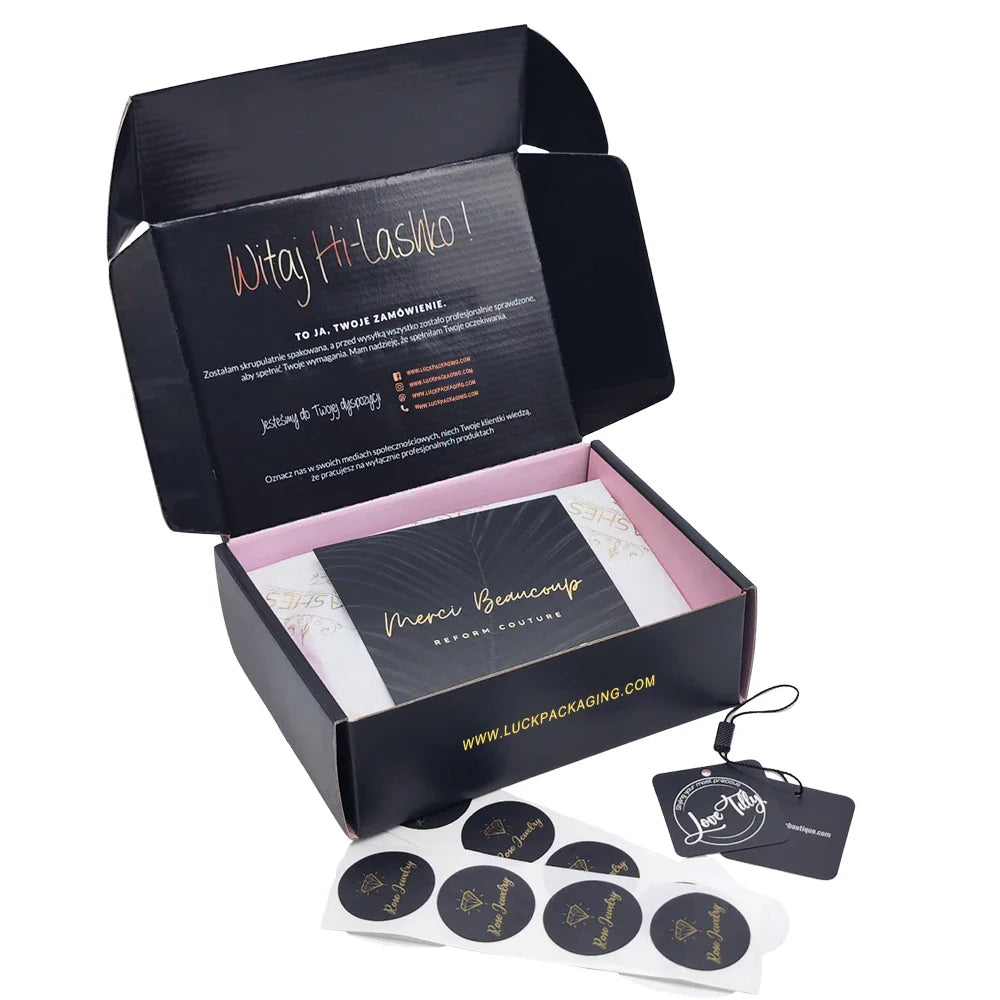 Customizable Hair Summer Shies Sunglasses Advertising Cartoon Delivery Packaging Flat Shipping Boxes with Sticker and Cards