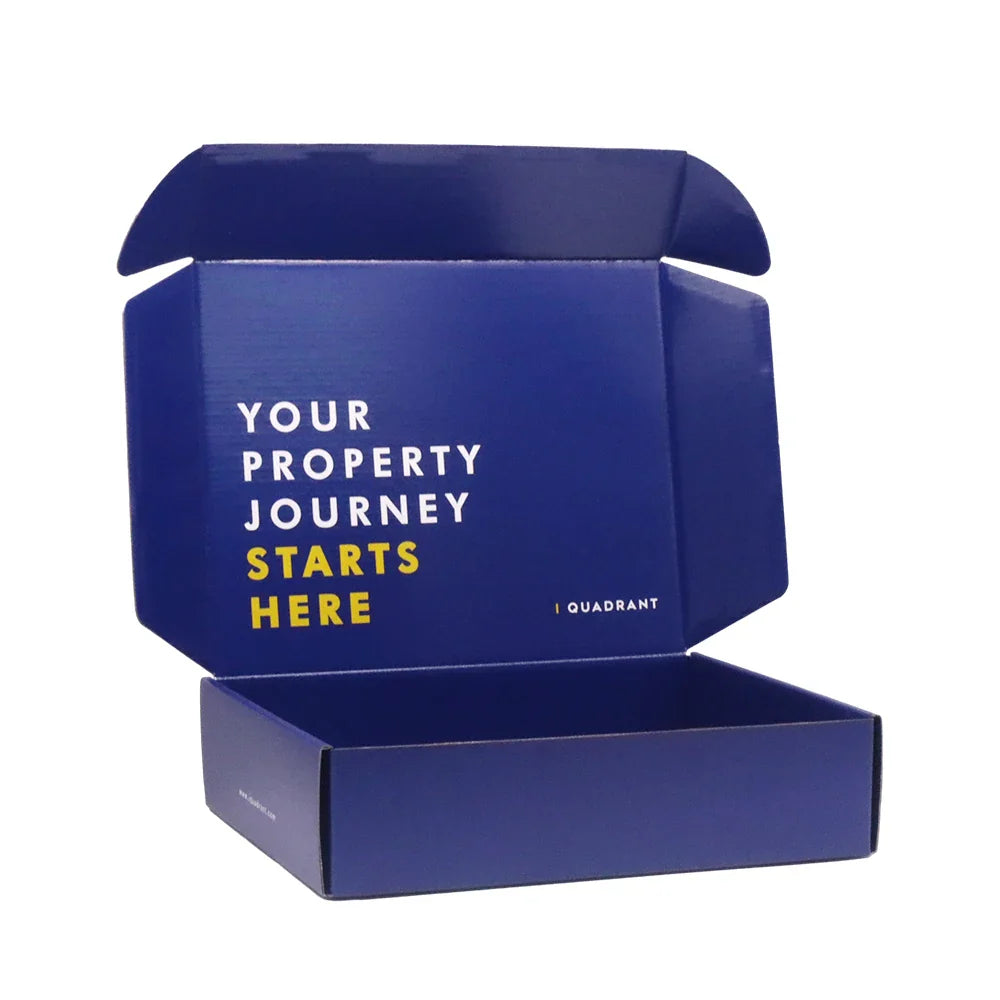 Factory Wholesale Customized Product Deep Blue Packing Shipping Box for Packiging Custom Boxes with logo Packaging