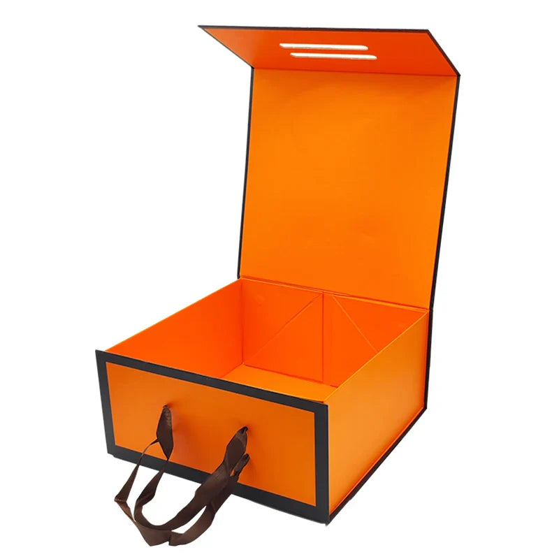 Custom Logo Premium Gift Box Luxury Large Package Cardboard Paper Hoodie Shoes Clothes Magnetic Packaging Box With Handle