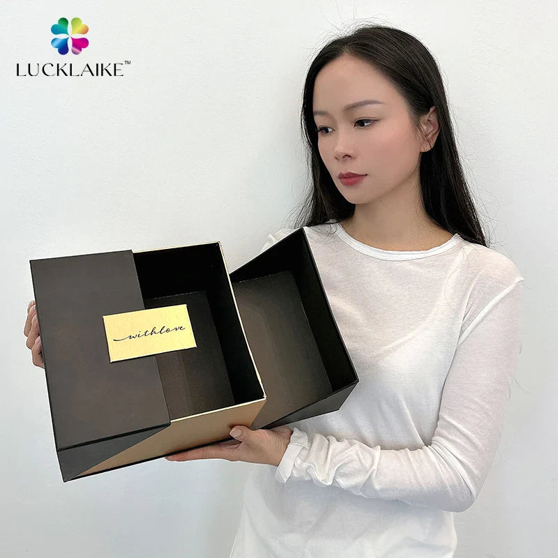 Custom High End Gift Custom Printed Logo Double Door Magnetic Flap Closure Rigid Cardboard Packaging Boxes Design