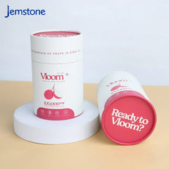 Eco Friendly Essential Oils Skincare Eyeliner Round Tube Paper Flower Box Gift Packaging Luxury Paper Tube Box for Loose Tea