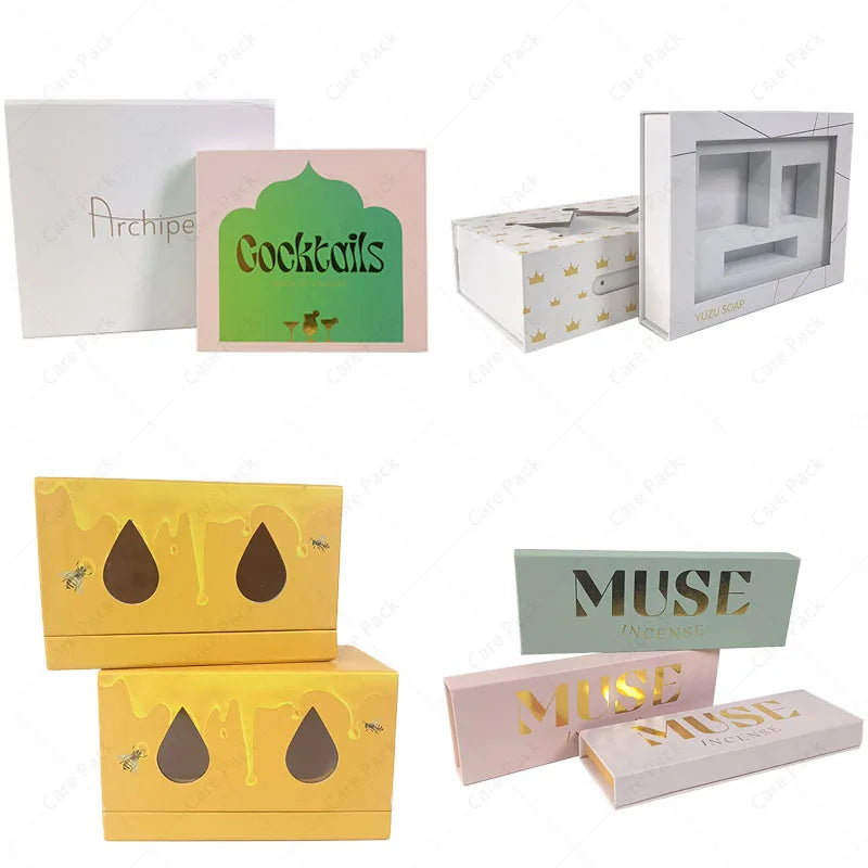 Elegant Recyclable Cardboard Paper Hard Rigid Packaging Bags Magnetic Boxes Matt Lamination Embossing for Food Storage Clothes