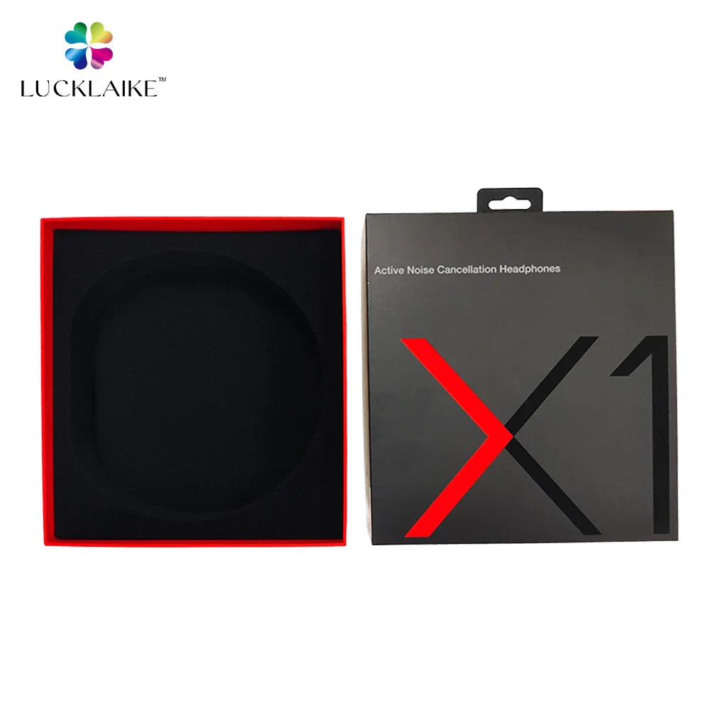 Custom Smart Electronics Headset Earphone Packaging Art Paper Folder Box Sponge Liner Plastic Tray Insert for Sports Earphones