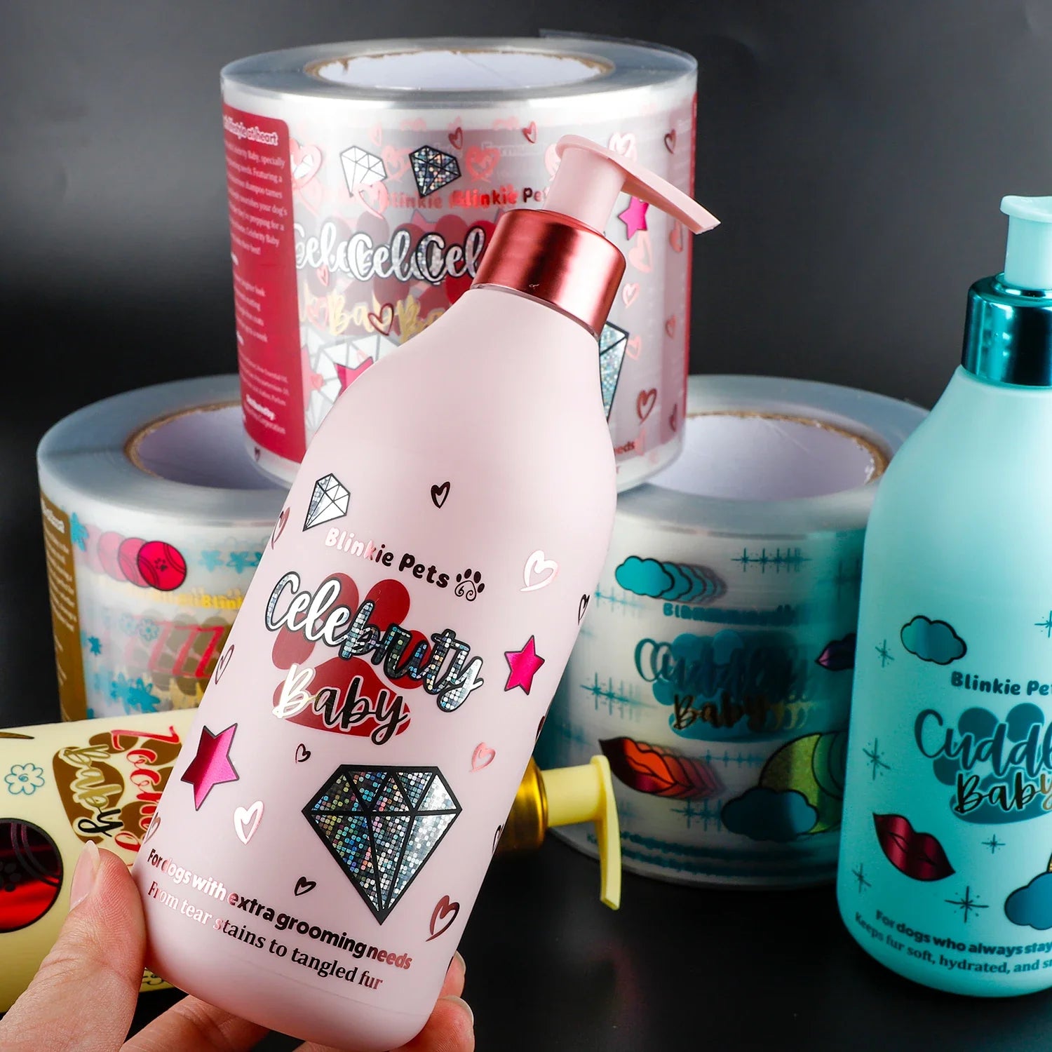 Custom Printing Etiquette Personnalisé Stickers Roll Waterproof Vinyl Adhesive Gold Foil Round Logo Stickers for Packaging Label