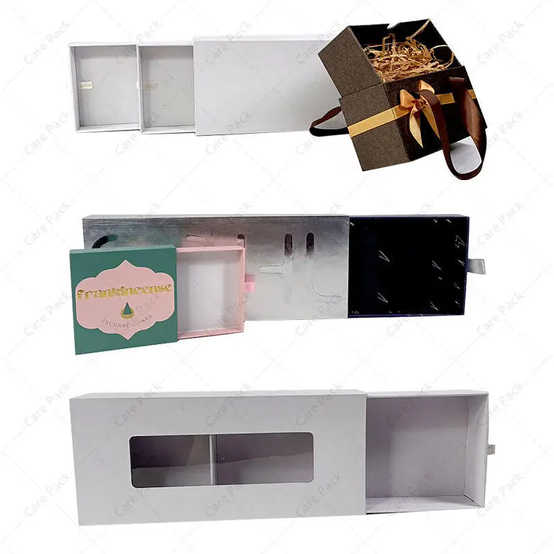 Customized Slid Out Open Sleeve Ribbon Pull Tab Box With Logo Jewelry Drawer Gift Boxes