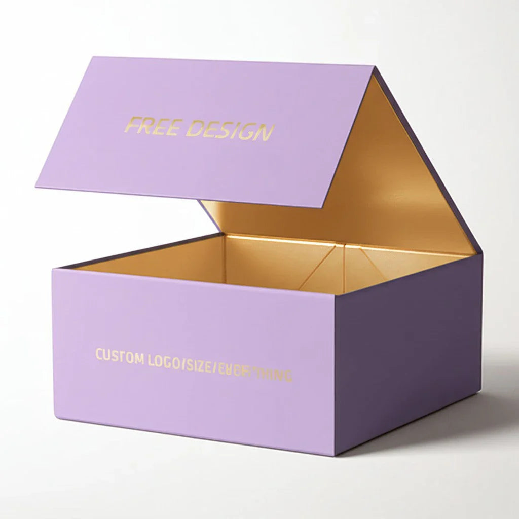 Custom Branded White Rigid Magnet Closure Gift Grey Board Cardboard Love Paper Box Magntique Packaging with logo for Packaging