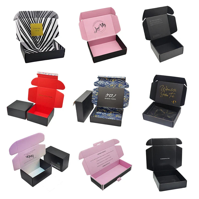 Custom Printing Recycled Hot Pink Mailers Box Printing Paper Packing Delivery Box Packaging Private Label Shipping Boxes