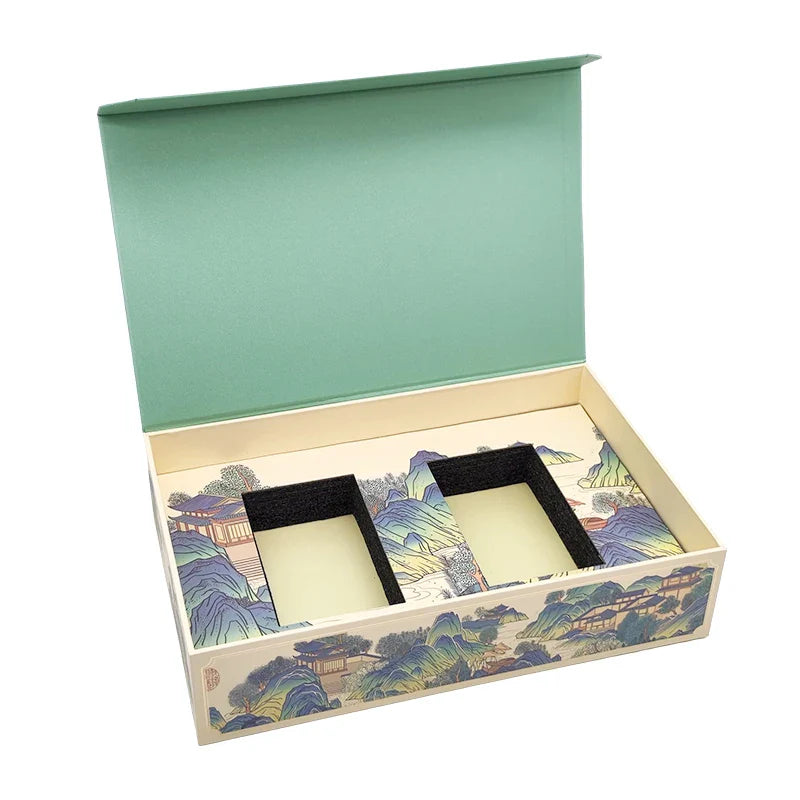 Wholesale Custom Coffee Tea Mug Ceramic Glass Cup Gift Package Rigid Paper Cardboard Box Packaging with Handle Foam Insert