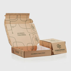 EU Wholesale Custom Logo Printed Small Size Unique Corrugated Shipping Boxes Cardboard Skincare Mailer Clothing Packing Box