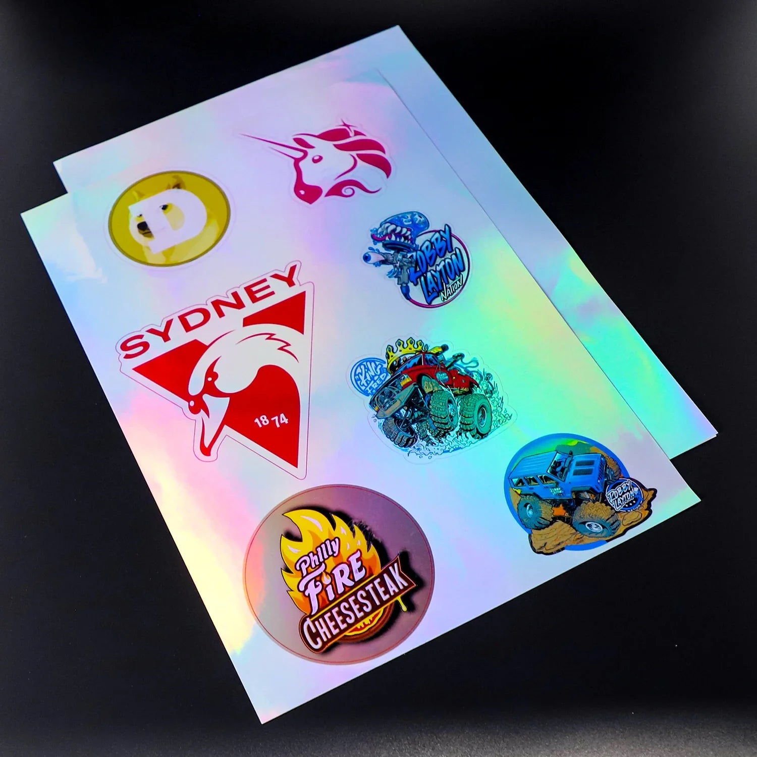 210X297mm A4 Waterproof Vinyl Sticker Paper Holographic Inkjet Printable Die Cut Self-Adhesive Water Activated for Easy Adhesion