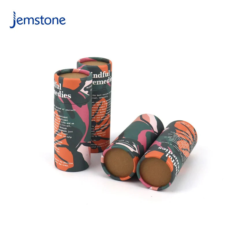 Custom Luxury Round Food Kraft Cardboard Tube Container White  Cylinder Box Powder Sealing Paper Tube Packaging