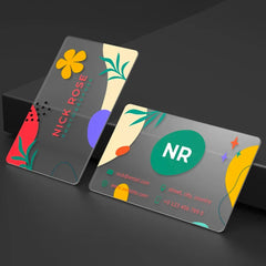 Custom Printed Logo Luxury Plastic Clear PVC Transparent Business Cards With Logo