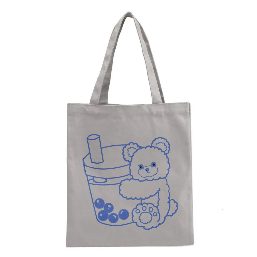 Customized Wholesale White Cotton Tote Bag With Logo High Quality Canvas Cotton Shoulder Tote Bag