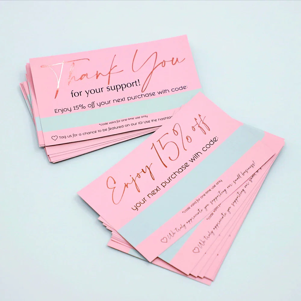 Custom Luxury Design Thank You Cards Jewelry Care Card Printable Instruction for Small Business Care Card