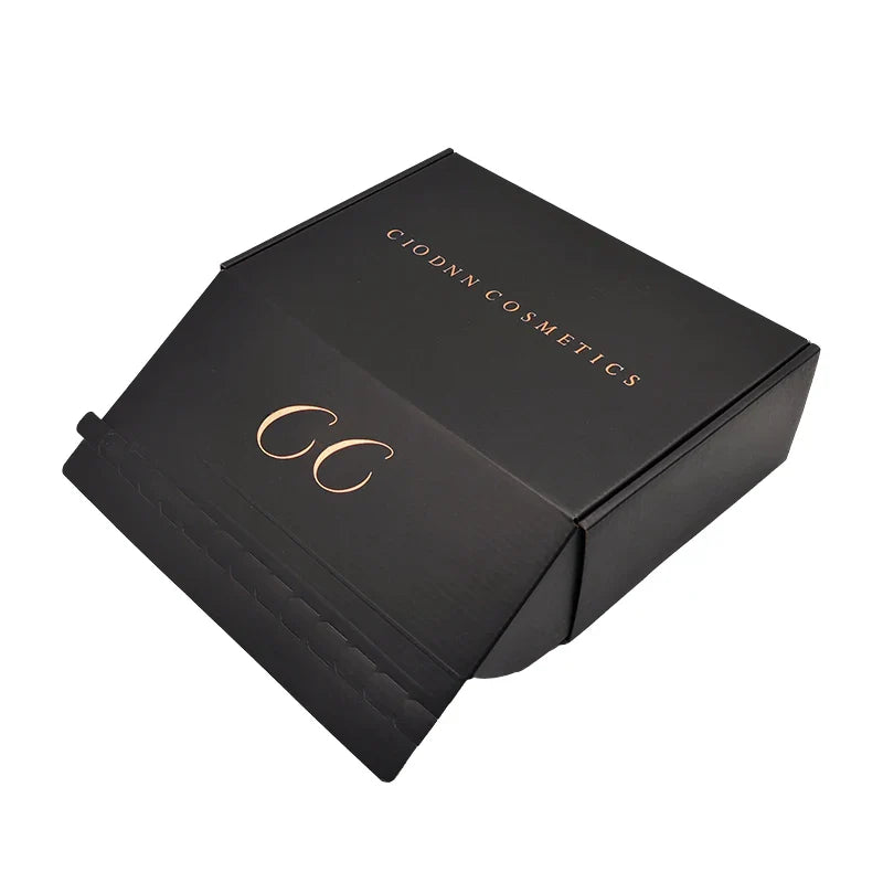 Custom Embossed Logo Corrugated Skincare Cosmetic Bottle Paper Mailer Boxes Packaging Cardboard Shipping Box With Logo Insert