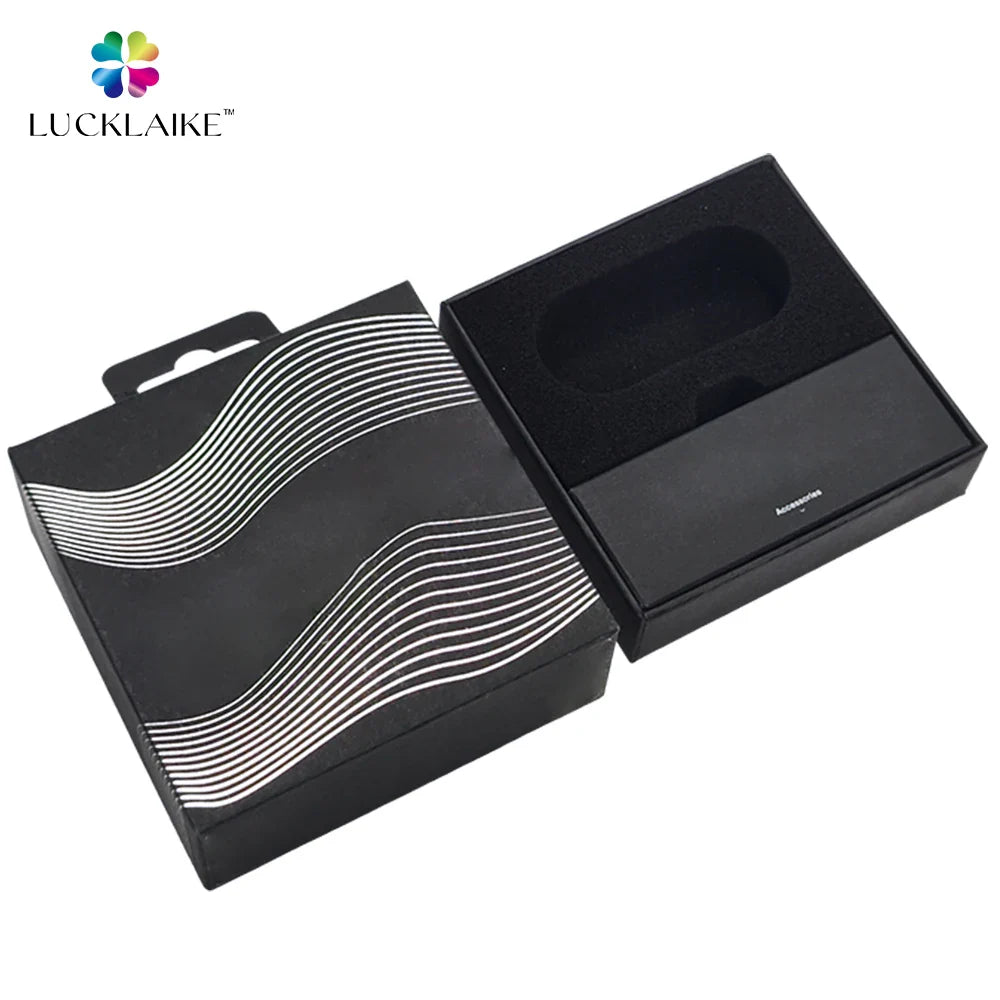 Custom Designed Cardboard Smart Products Wireless Earphone Cable Packaging Boxes Elegant Earbuds Packing Box for Electronics