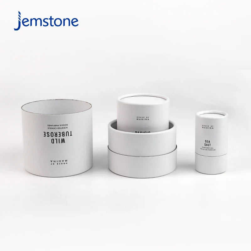 Biodegradable Scented Candle Jar Cylinder Kraft Cardboard Push up Oil & Aroma Diffuser Cosmetic Round Paper Tube Packaging