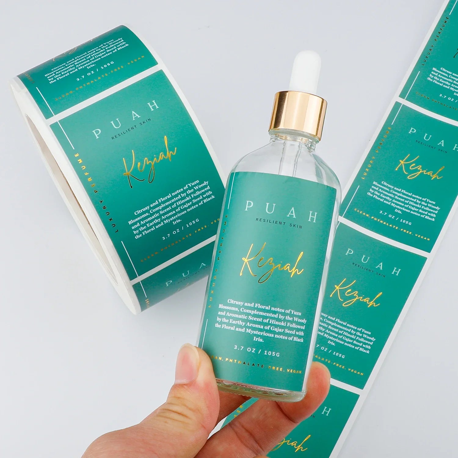 Manufacturer Customized Luxury Etiquette Waterproof Product Label Stickers Custom Label Design Service Gold Foil Logo Stickers