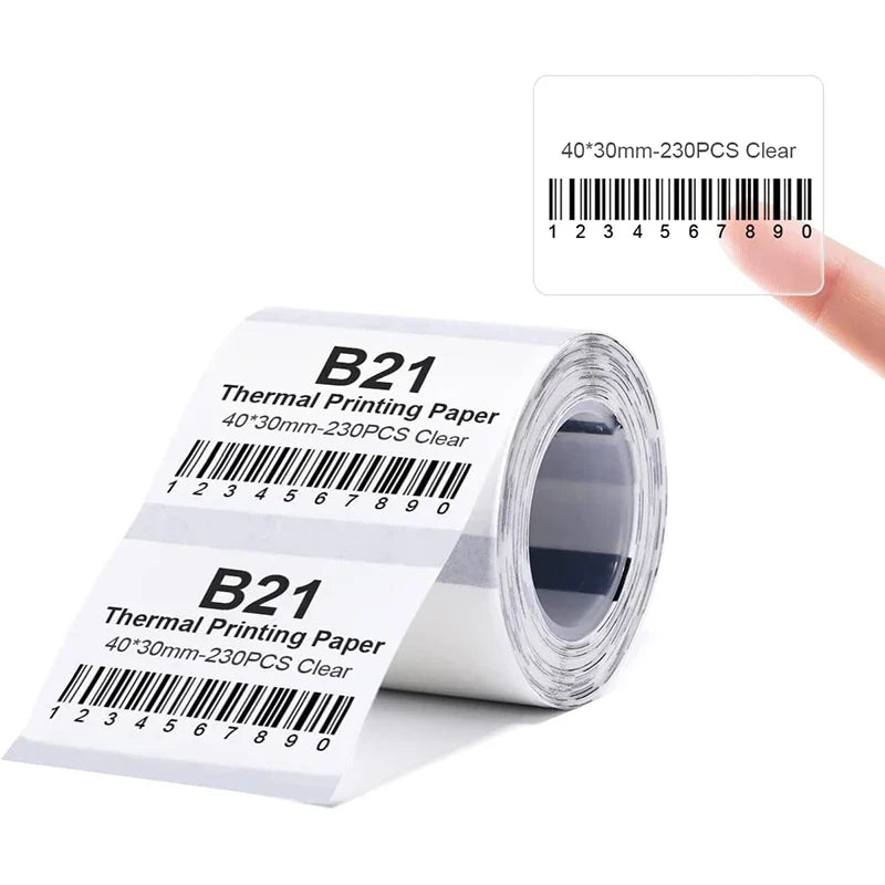 B21 B1 B3S Label Tape Paper Waterproof B21 Sticker Clothing Price Food Self-adhesive Tag