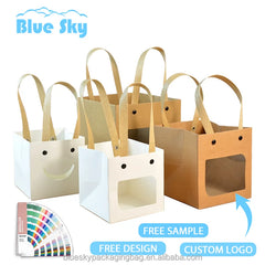 OEM/ODM Customized Logo Printed Smiling Face Paper Gift Bags Personalized Paper Carry Bags Handle Paper Bags for Daily Party