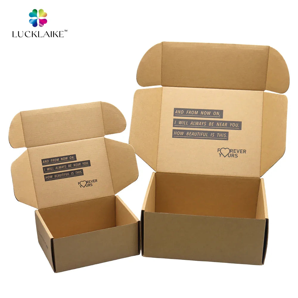 Custom logo Brown Mailer Gift Cosmet Box Corrugated Kraft Mailing Package Paper Carton Box Packaging Shipping Box with logo