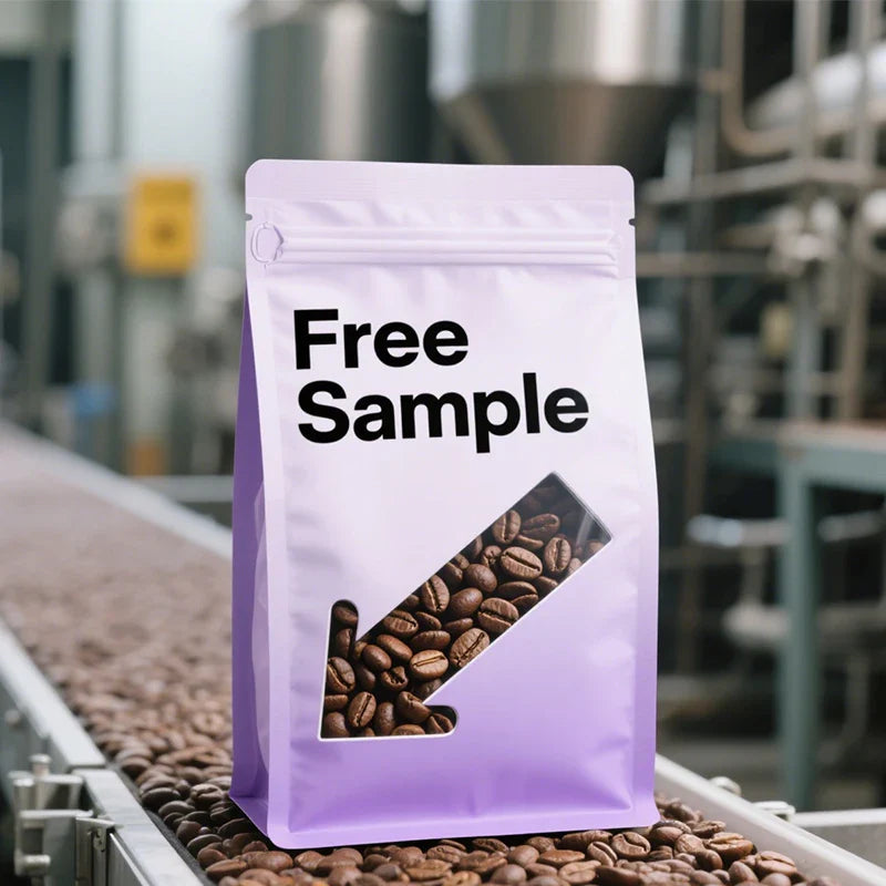 Coffee Packaging Bags With Easy Tear Resealable Eight Side Seal Coffe Cafe Bean Package Bag