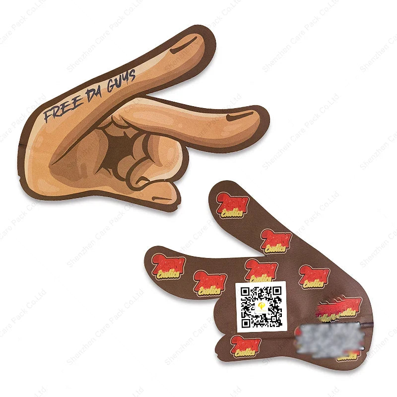 Custom 3.5g Soft Touch Mylar Pouch Resealable Laminated Candy Packaging Plastic Portable Shape Foil Die Cut Mylar Bag