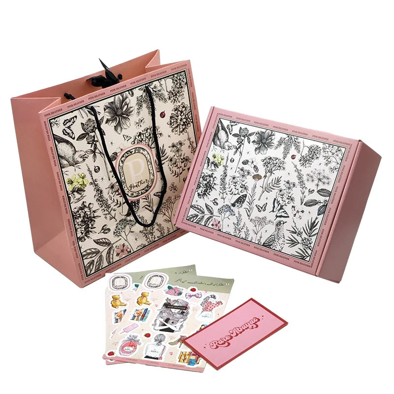 Custom Corrugated Mailer Gift Fold Box Oem Factory Gym Clothing Package Shipping Mailing Boxes With Thank You Card and Paper Bag