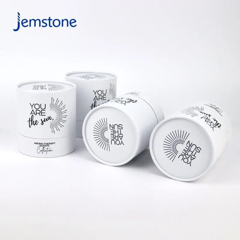 Bio-degradable Food Premium Natural Soya Tea Coffee Candle Paper Tube Kraft Cardboard Packaging