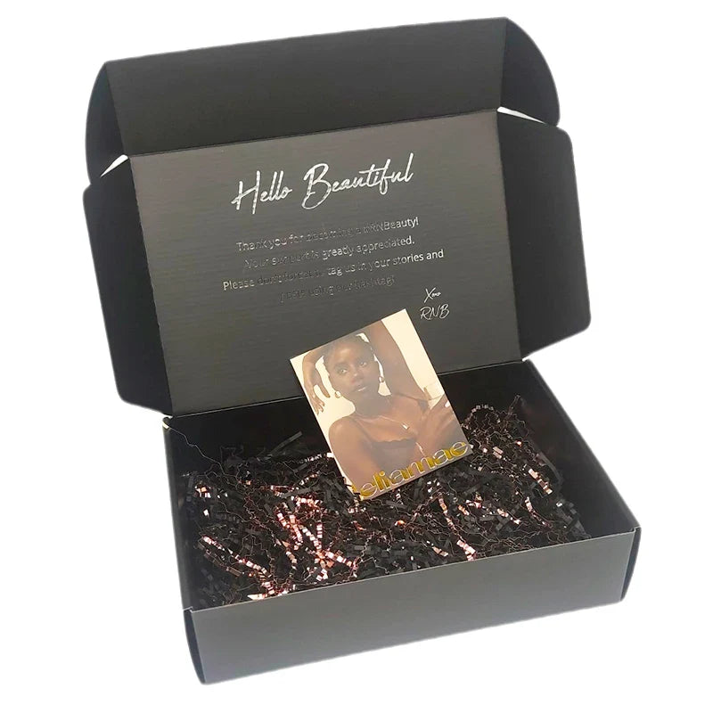 Luxury Corrugated Shipping Eyelash Press on Nails pink Boxes Custom Carton Gift Box Packaging with logo Packaging