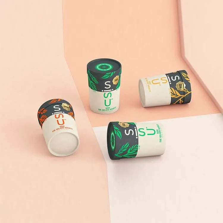 Custom Biodegradable Tea Paper Tube Packaging Box Cylinder Containers for Food Grade Sealing Paper Tube