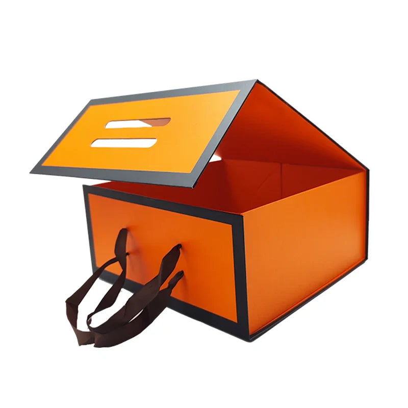Custom Logo Premium Gift Box Luxury Large Package Cardboard Paper Hoodie Shoes Clothes Magnetic Packaging Box With Handle