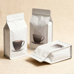Customizable Plastic Coffee Bean 250g 12oz Flat Bottom Foil Bolsas Packaging Para Empaque De Cafe With Valve