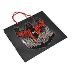 Wholesale Luxury Black Shoes Clothes Packaging Paper Bags Printed Custom Logo Clothing Shopping Gift Jewelry Wine Paper Bag