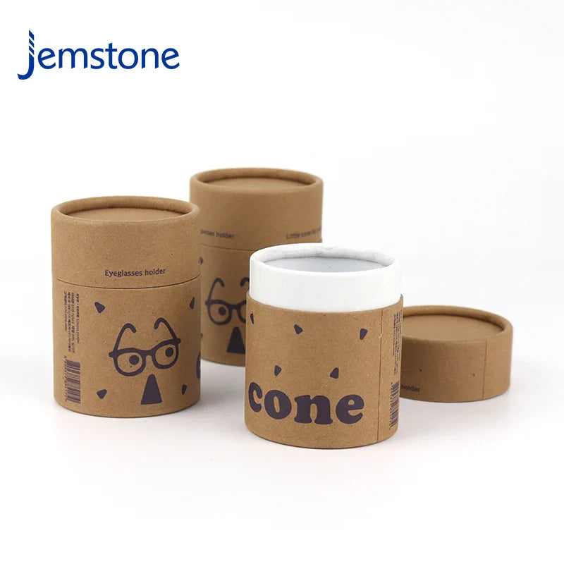 Eco-Friendly Custom Cardboard Tube Cylinder Packaging Kraft Glasses Frame Paper Tube Packaging