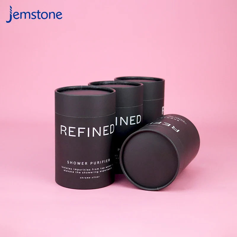 Custom Printed Food Grade Black Kraft Cardboard Tube Luxury Push up Tea Paper Tube Box Cylinder Packaging