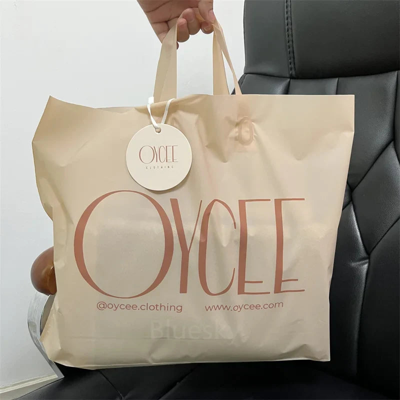 Large Capacity Plastic Tote Bags with Handles, Heavy Duty Grocery Shopping Bags for Supermarket, Market, or Travel(Extra Strong)