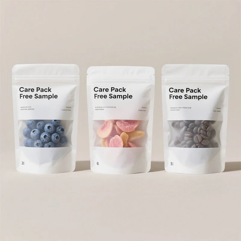 Edible Foil Stand up Pouch High Barrier Dry Food Self-supporting Ziplock Exit Mylar Bags With Window