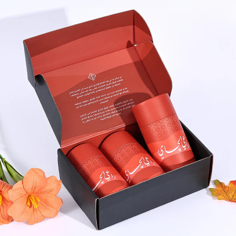 Custom  Push up Red Cardboard Tube Packaging Food Bottles Round Luxury Twist up Paper Tube Box