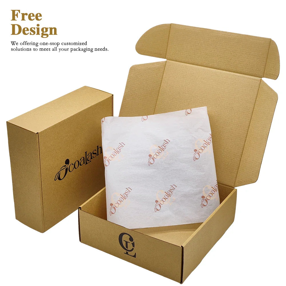 AU Free Design E Flute Recyclable Apparel Shipping Mailer Box Custom Logo Printed Corrugated Folding Kraft Paper Boxes