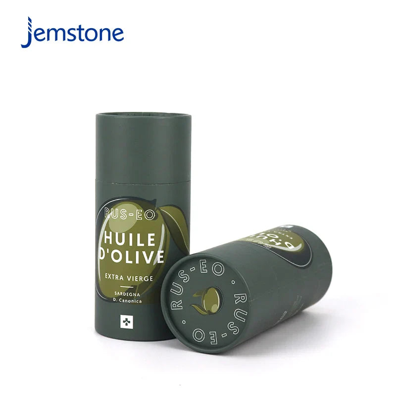 Eco-Friendly Custom Food Grade Luxury Kraft Olive Oil Tea Coffee Bean Powder Cylinder Packaging Box Round Cardboard Paper Tube