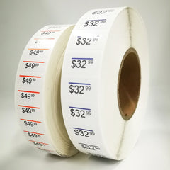 FSC Certification Factory Wholesale Suppliers Custom Piggy Back Sticker, Blue / Black / Red Line Piggyback Sticker Label for Tag