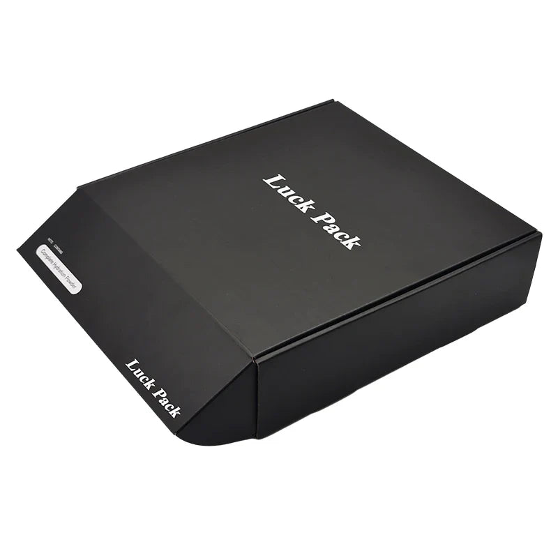 Customized Unique Anti-scratch Film Design Matte Black Shipping Packing Box Corrugated Paper Boxes With Paper Card Insert