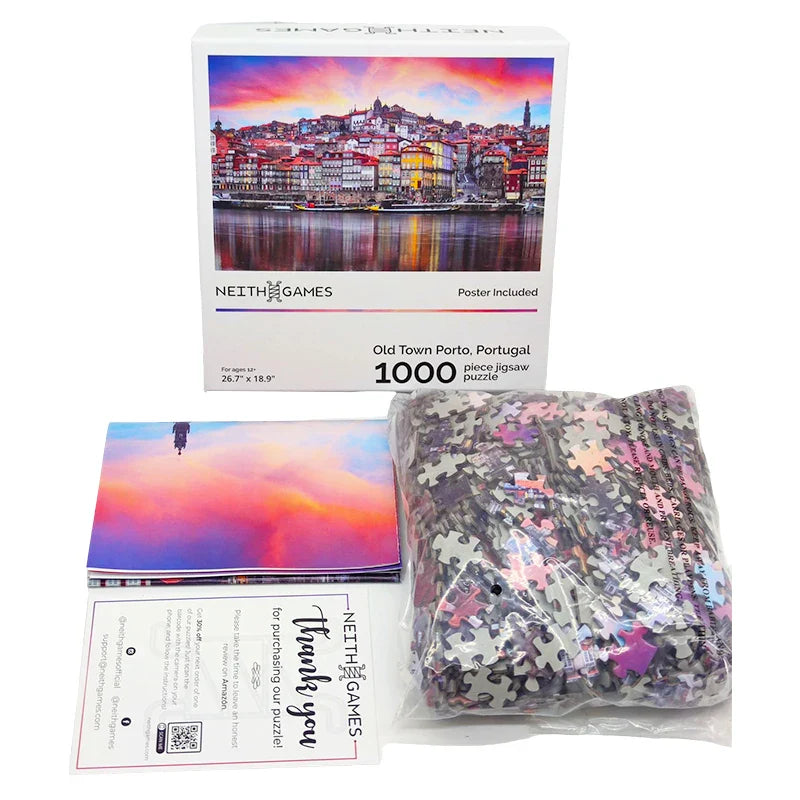 Wholesale Custom Puzzle Mat 1000 Pieces Paper Box Game Animal Children Kids Adult Learning OEM Jigsaw Puzzle